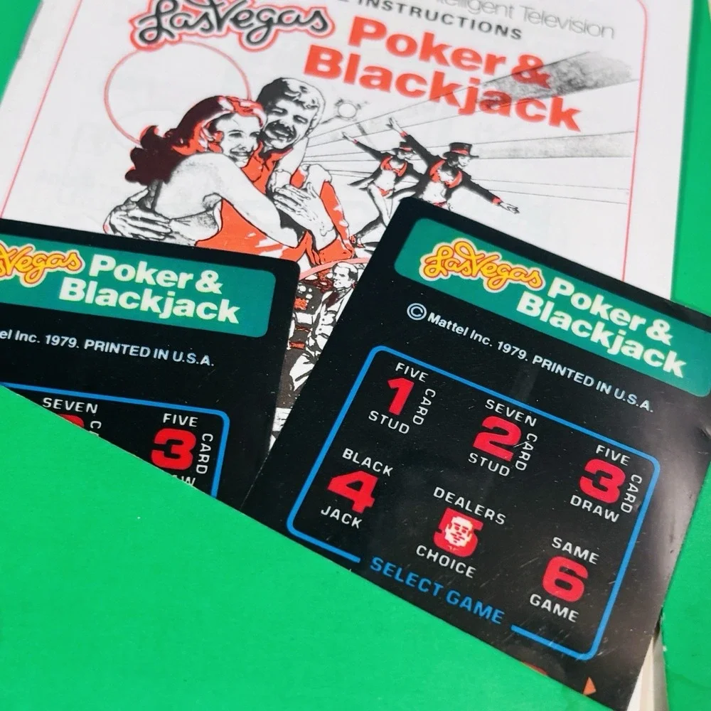 Intellivision Las Vegas Poker & Blackjack Video Game Mattel Electronics 1979 Box